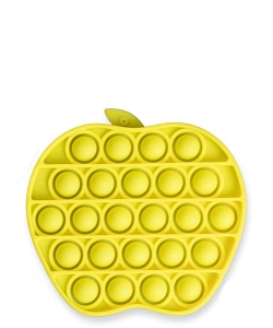 Solid Color Apple Shaped Pop Fidget Toy MSD02PP  YELLOW